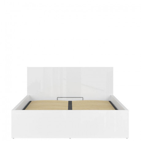 LOZ/160/B-POL TETRIX BRW Bed 160 with Shelf and Lifting Mechanism