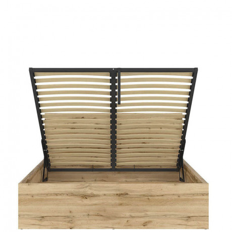 LOZ/160/B-POL TETRIX BRW Bed 160 with Shelf and Lifting Mechanism
