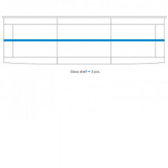 BARI 2DS MEBIN Wide Wall Glass-Fronted Cabinet
