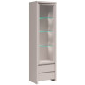 REG1W2S KASPIAN BRW (cashmere) Glass-Fronted Cabinet