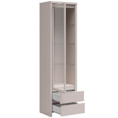 REG1W2S KASPIAN BRW (cashmere) Glass-Fronted Cabinet