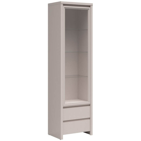 REG1W2S KASPIAN BRW (cashmere) Glass-Fronted Cabinet