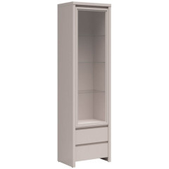 REG1W2S KASPIAN BRW (cashmere) Glass-Fronted Cabinet