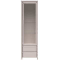 REG1W2S KASPIAN BRW (cashmere) Glass-Fronted Cabinet