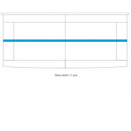 BARI 2DS MEBIN Wall Glass-Fronted Cabinet