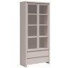 REG2W2S KASPIAN BRW (cashmere) Glass-Fronted Cabinet