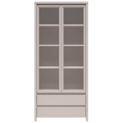 REG2W2S KASPIAN BRW (cashmere) Glass-Fronted Cabinet