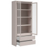 REG2W2S KASPIAN BRW (cashmere) Glass-Fronted Cabinet