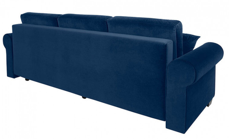 ARLES LUX 3DL BRW 3 Seater Sofa Bed Blue