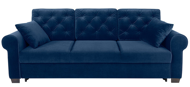 ARLES LUX 3DL BRW 3 Seater Sofa Bed Blue