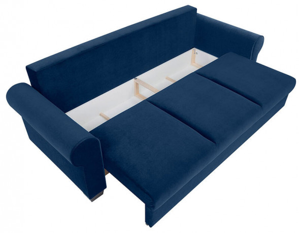 ARLES LUX 3DL BRW 3 Seater Sofa Bed Blue
