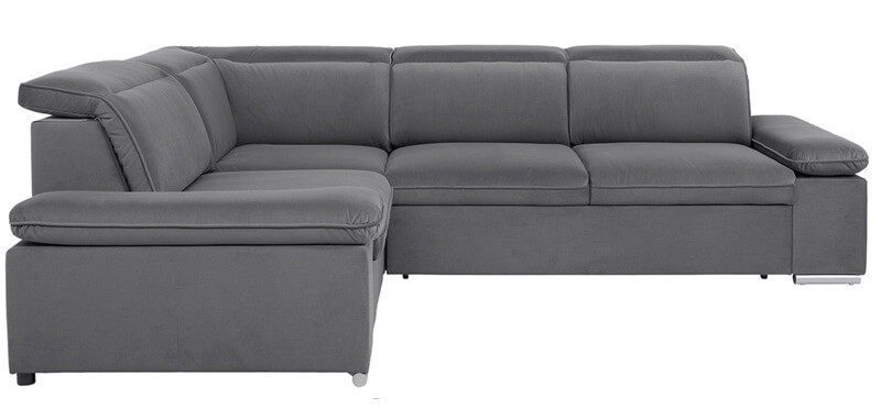 DARBY 2F BRW Corner Sofa Bed Grey