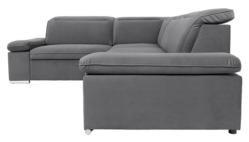 DARBY 2F BRW Corner Sofa Bed Grey