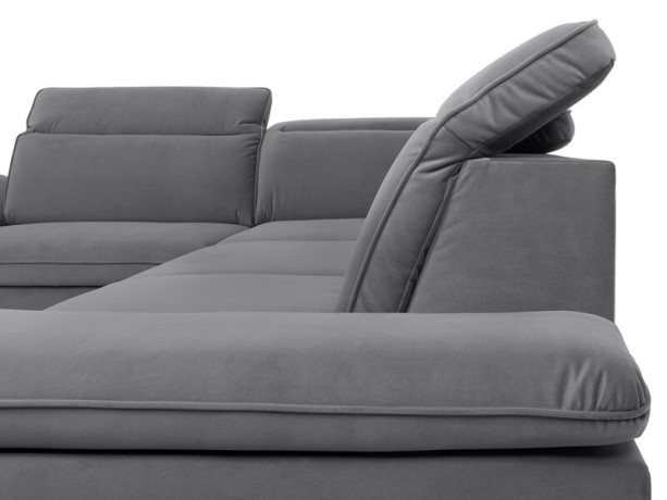 DARBY 2F BRW Corner Sofa Bed Grey