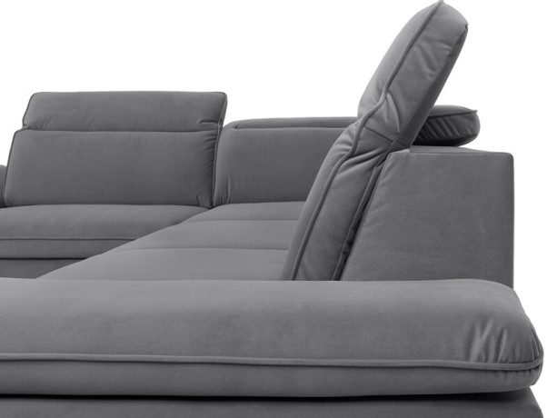 DARBY 2F BRW Corner Sofa Bed Grey