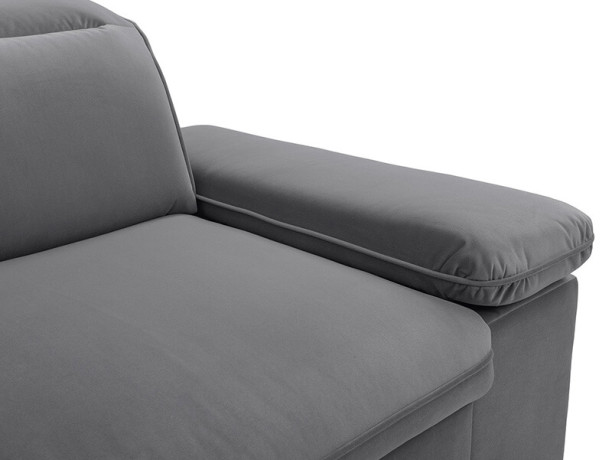 DARBY 2F BRW Corner Sofa Bed Grey