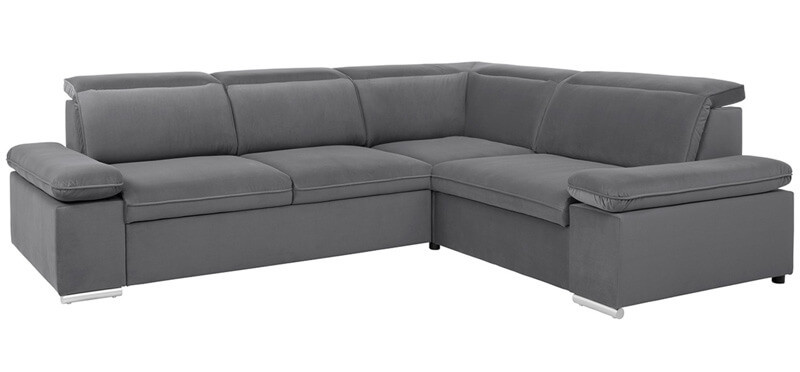 DARBY 2F BRW Corner Sofa Bed Grey