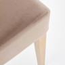 CLARION HALMAR Upholstered Wooden Dining Chair in Brown Fabric with Honey Oak Frame