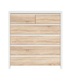 KOM6S KASPIAN BRW (white) Chest of Drawers