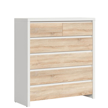 KOM6S KASPIAN BRW (white) Chest of Drawers