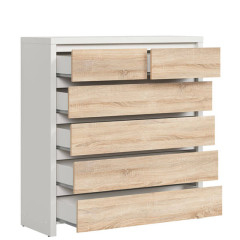 KOM6S KASPIAN BRW (white) Chest of Drawers