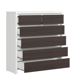 KOM6S KASPIAN BRW (white) Chest of Drawers