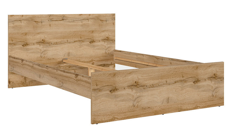 LOZ/140 ZELE BRW Double Bed