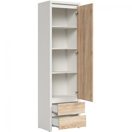 REG1D2S KASPIAN BRW (white) Tall Cabinet