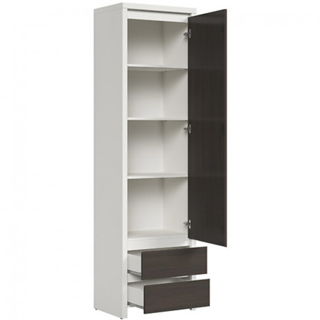 REG1D2S KASPIAN BRW (white) Tall Cabinet