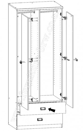 SZF2D2S NAMUR BRW Wardrobe