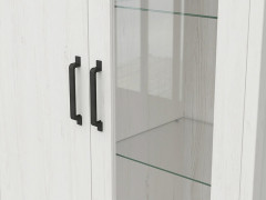 REG1D1W LOKSA BRW Glass-Fronted Cabinet