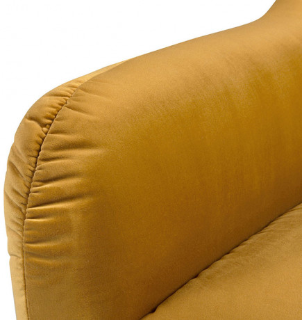 CASEY ES BRW Armchair Yellow Rain