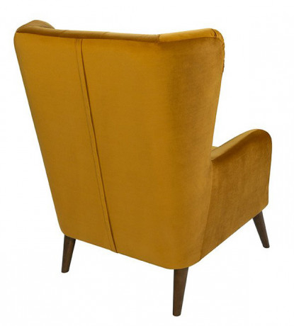 CASEY ES BRW Armchair Yellow Rain