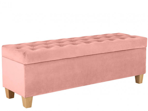 TAJA WOOD BRW Pouf Pink