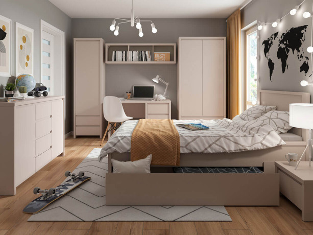 SZU/120 KASPIAN BRW (cashmere) Bed Storage