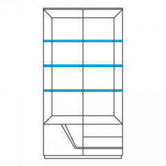 SMART Dual Left Glass-Fronted Cabinet MEBIN