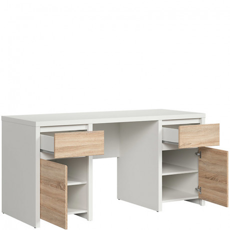 BIU2D2S/160 KASPIAN BRW (white) Desk