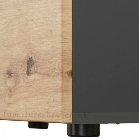 REG1W2D2S/20/8 MEMPHIS BRW Glass-Fronted Cabinet