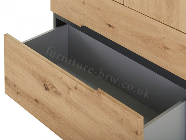 REG1W2D2S/20/8 MEMPHIS BRW Glass-Fronted Cabinet