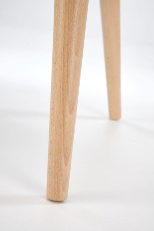 MALAGA HALMAR Swivel Upholstered Wooden Dining Chair in Grey Fabric with Beech Legs