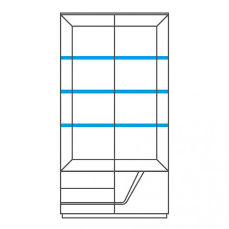 SMART Dual Right Glass-Fronted Cabinet MEBIN