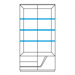 SMART Dual Right Glass-Fronted Cabinet MEBIN