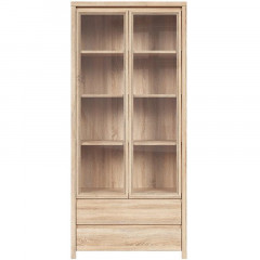 REG2W2S KASPIAN BRW (sonoma) Glass-Fronted Cabinet