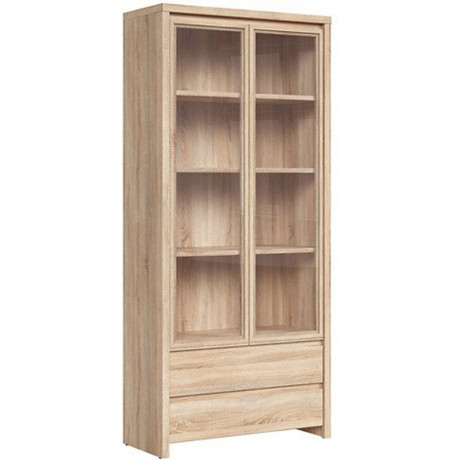 REG2W2S KASPIAN BRW (sonoma) Glass-Fronted Cabinet