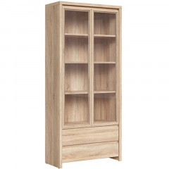 REG2W2S KASPIAN BRW (sonoma) Glass-Fronted Cabinet