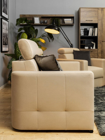 LORD 2BK BRW 2 Seater Sofa Beige