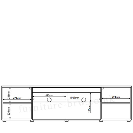 RTV2D1S/5/19 MEMPHIS BRW TV Cabinet