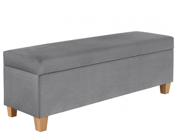 TIZI WOOD BRW Pouf Grey