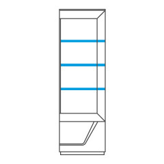 SMART Right Glass-Fronted Cabinet MEBIN