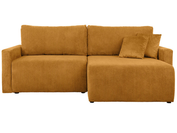 RUFIO LUX 2DL BRW Corner Sofa Bed Gold